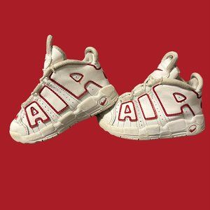 Nike Air More Uptempo TD 'White Varsity Red' DJ5990-100 Toddler's Size 6C